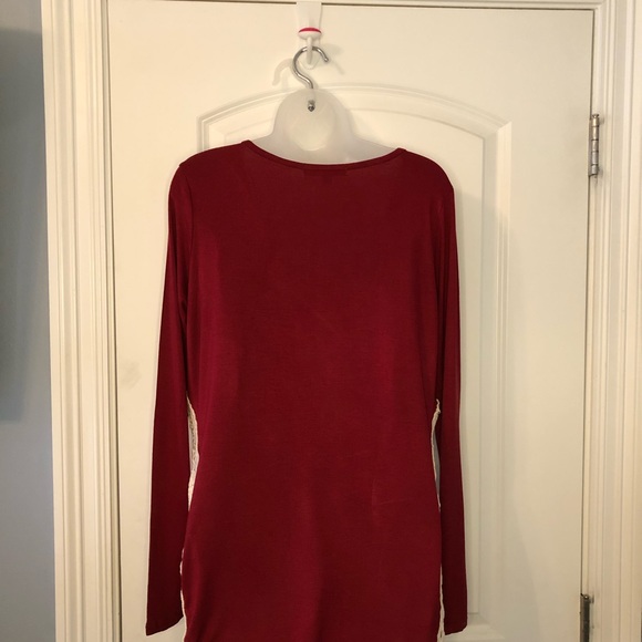 NIP Kate & Mallory Cranberry Red Top, Size Large - Picture 10 of 12